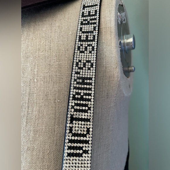 Victoria's Secret Rhinestone Spell Out Shine Bikini Top Bombshell 34A Push Up - Picture 2 of 6